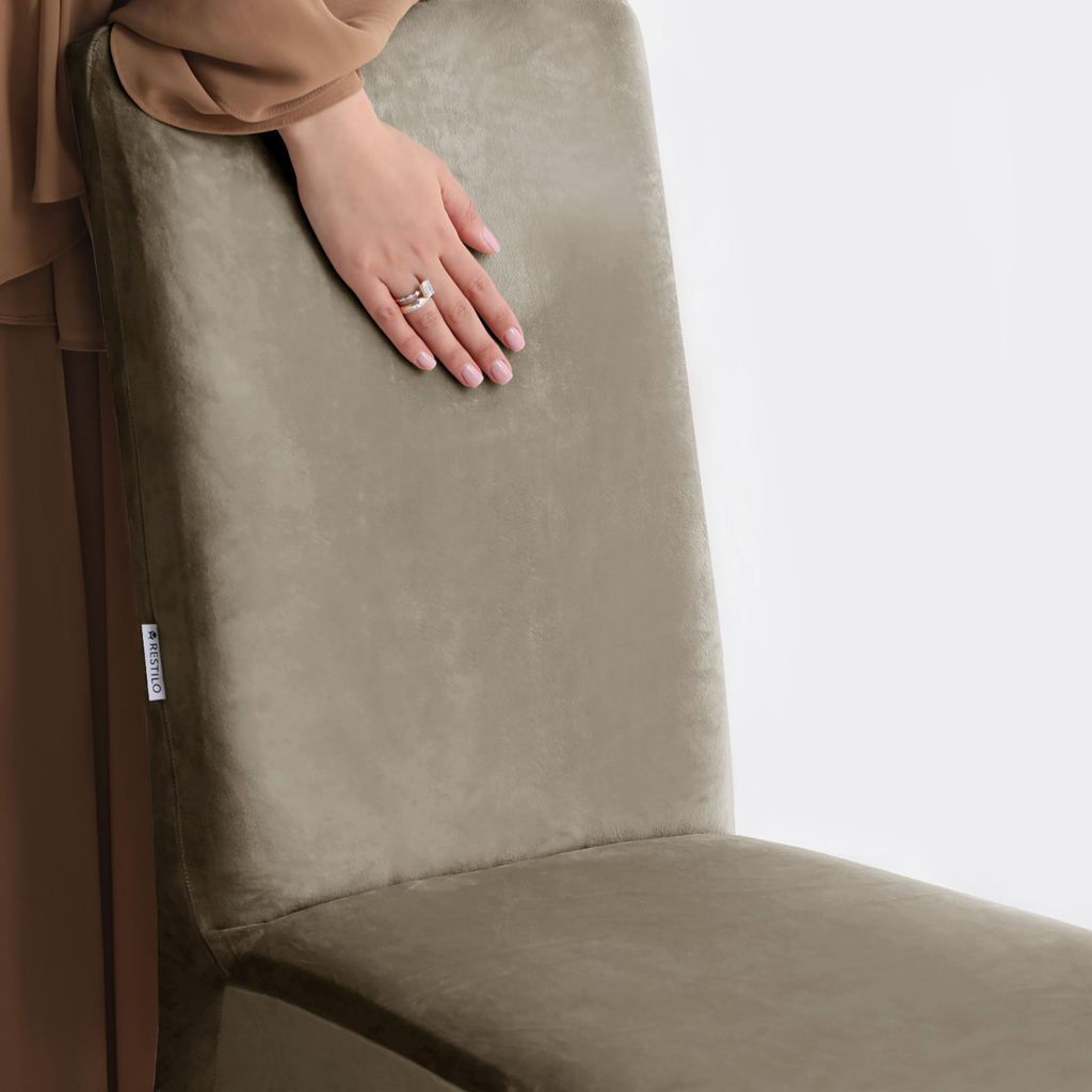 Potah na židli béžový SENTO 48x48x58 4 ks