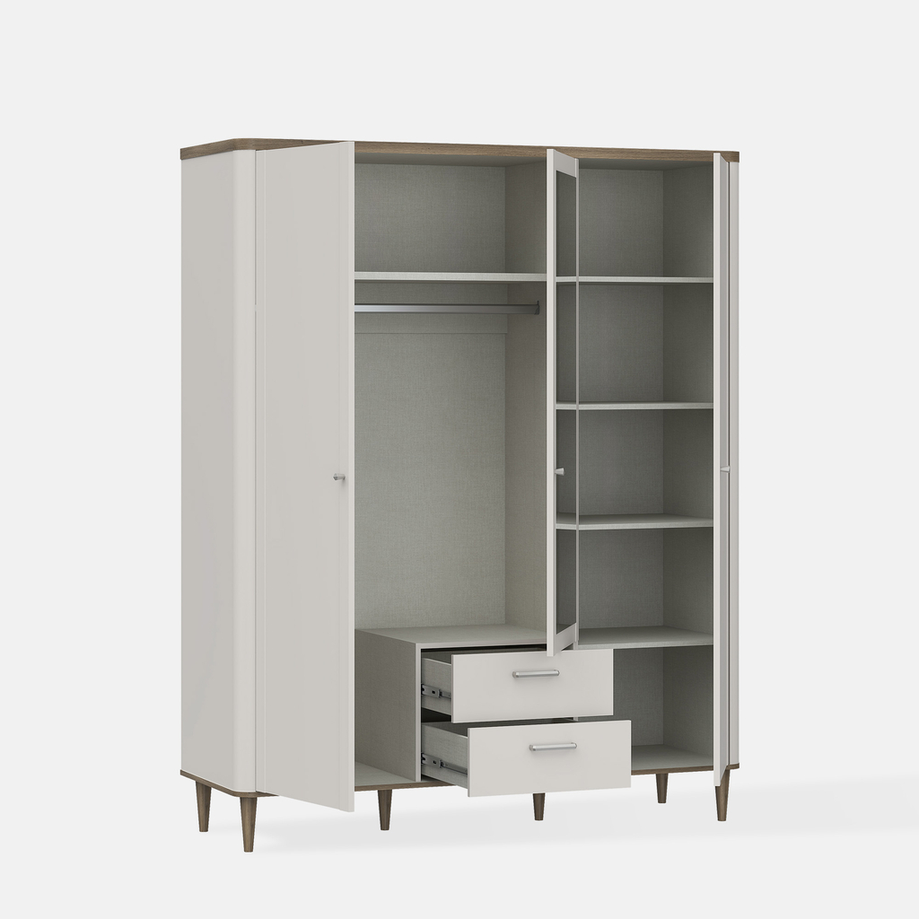 Šatní skříň 3-dveřová se zrcadlem LACETTI