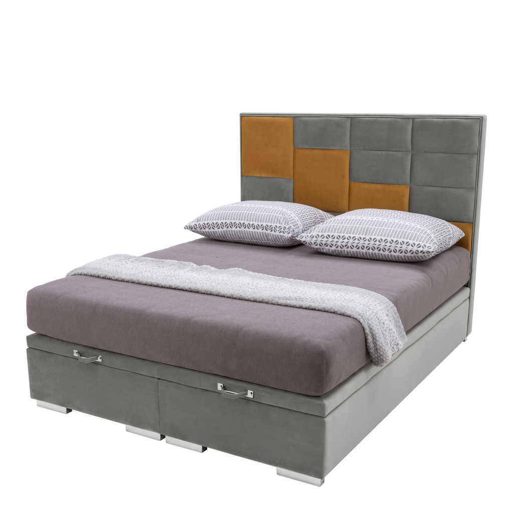 Rám postele boxspring FIBI KP 25 160x200, platinový