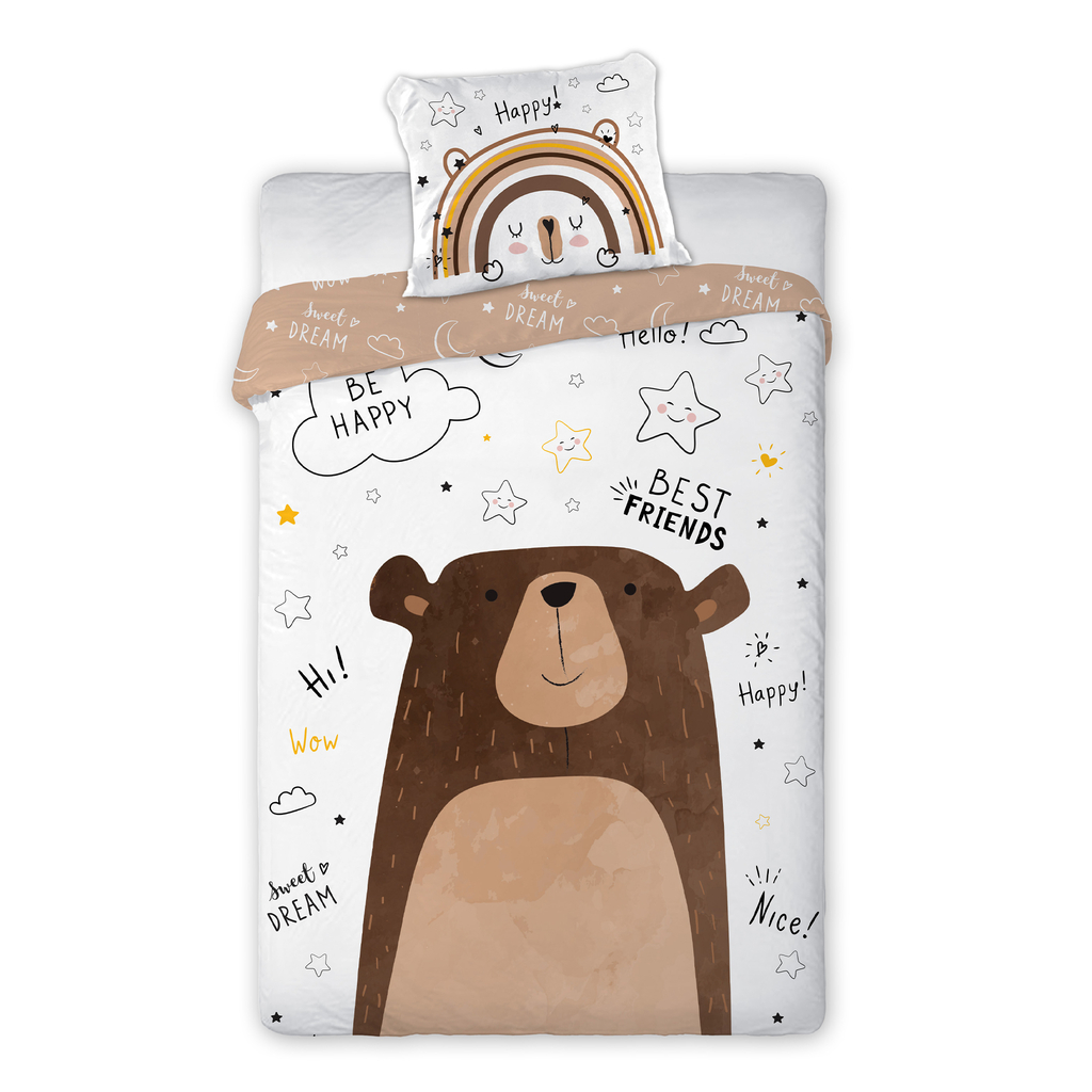 Bavlněné povlečení LULULAND MEDVÍDEK 160x200 cm