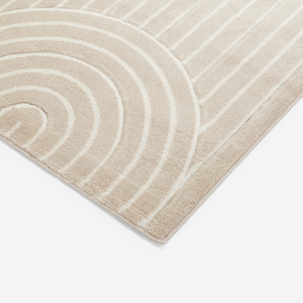 Koberec s geometrickým vzorem SILVA béžový 160x230 cm