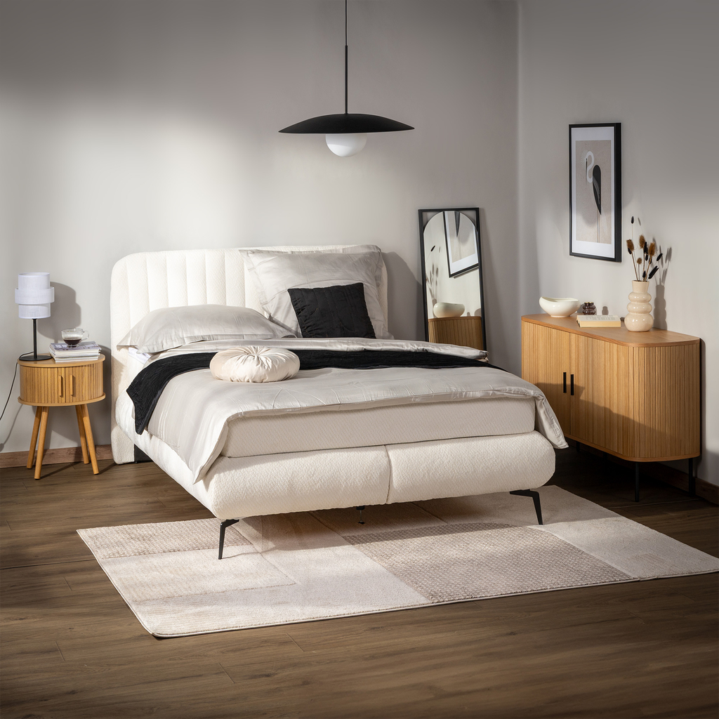 Postel boxspring VALO bílá 160x200