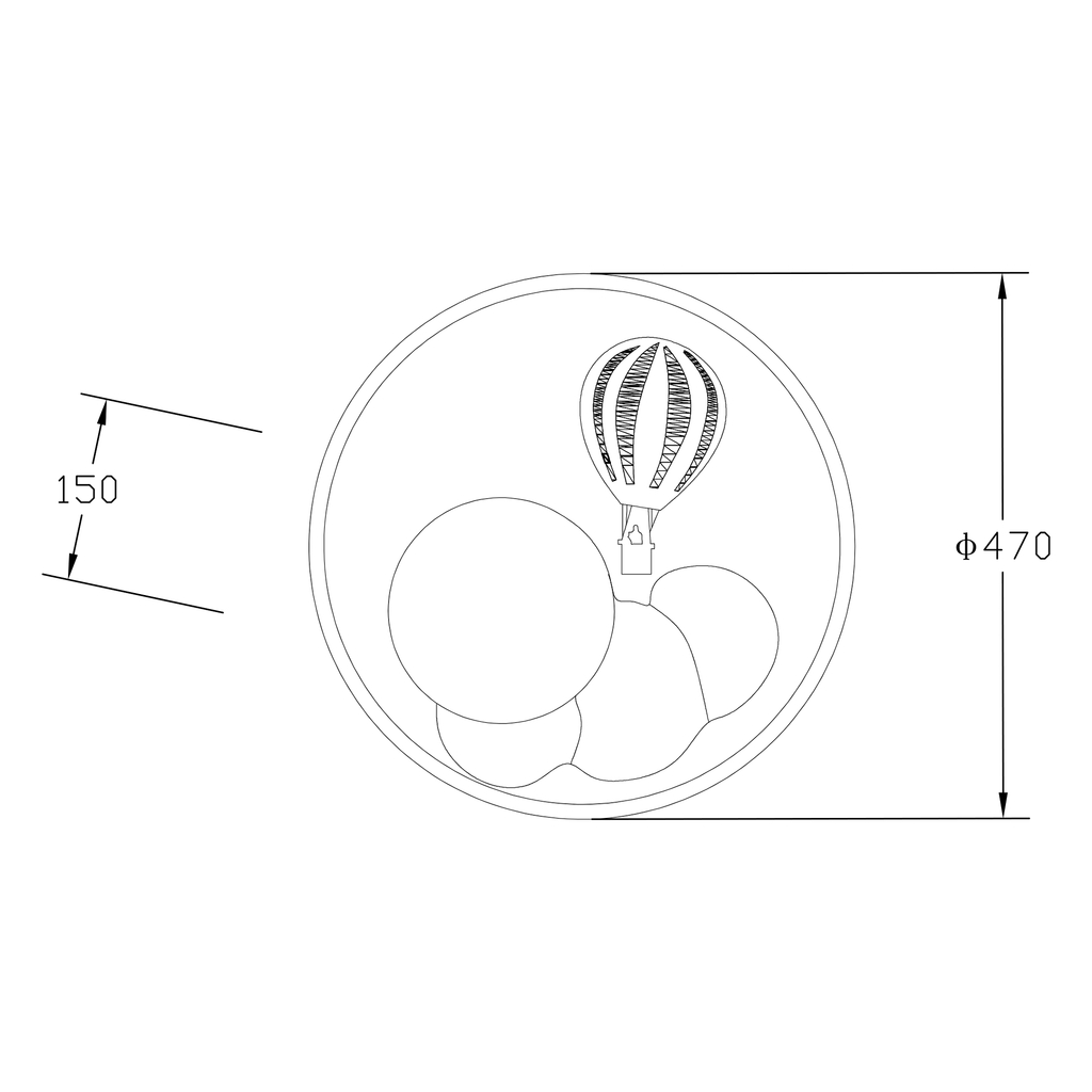 Bílo-červené LED stropní svítidlo FOCUS