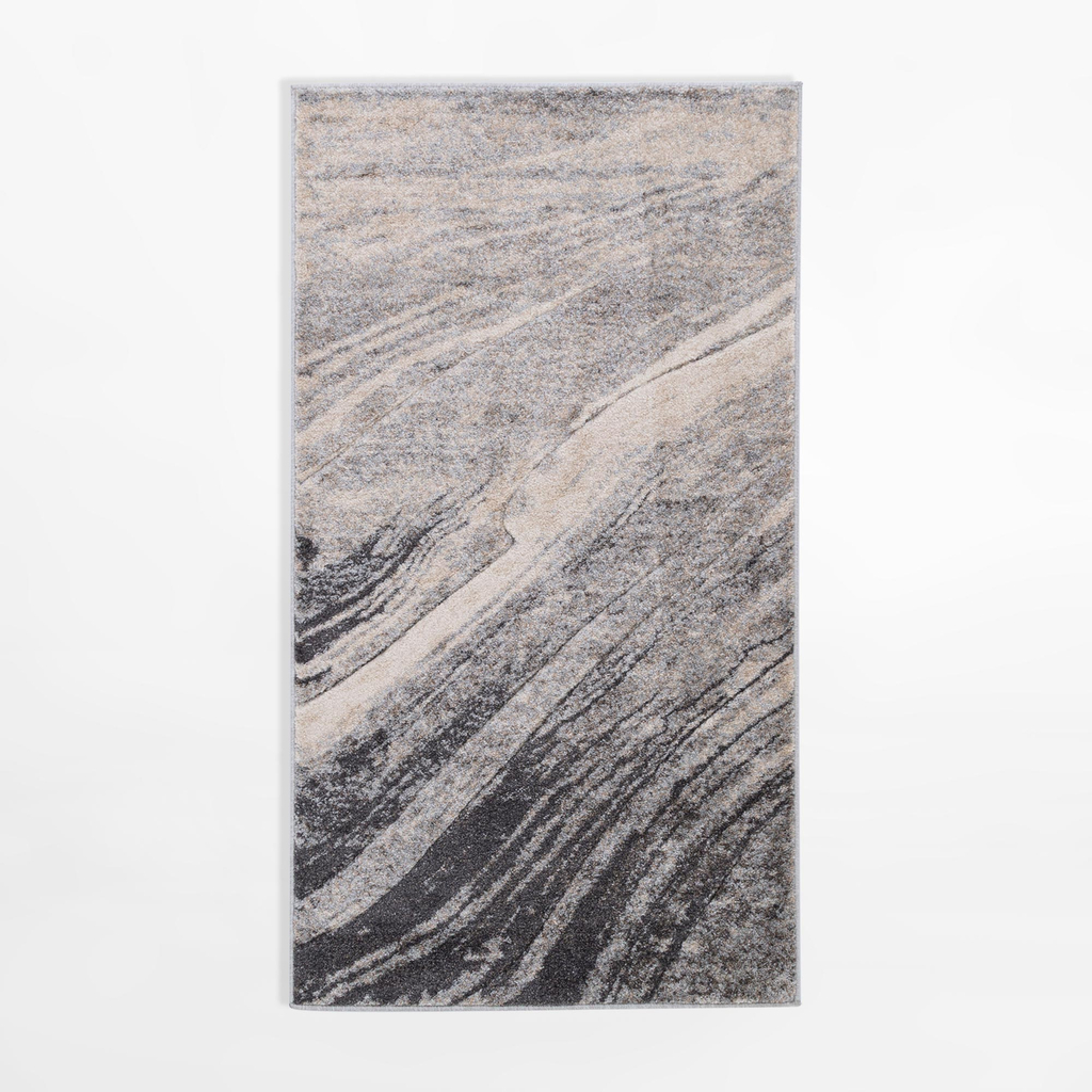 Šedý abstraktní koberec KERY 80x150 cm