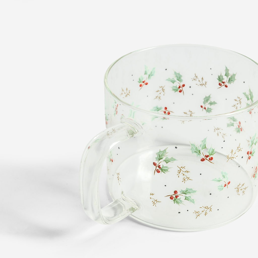 Skleněný vánoční hrnek 500 ml