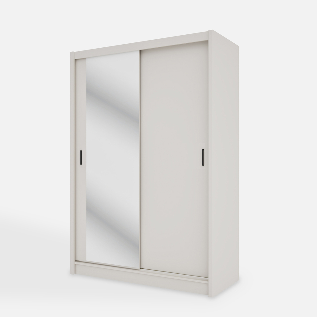 Šatní skříň se zrcadlem NESS 150 cm kašmír