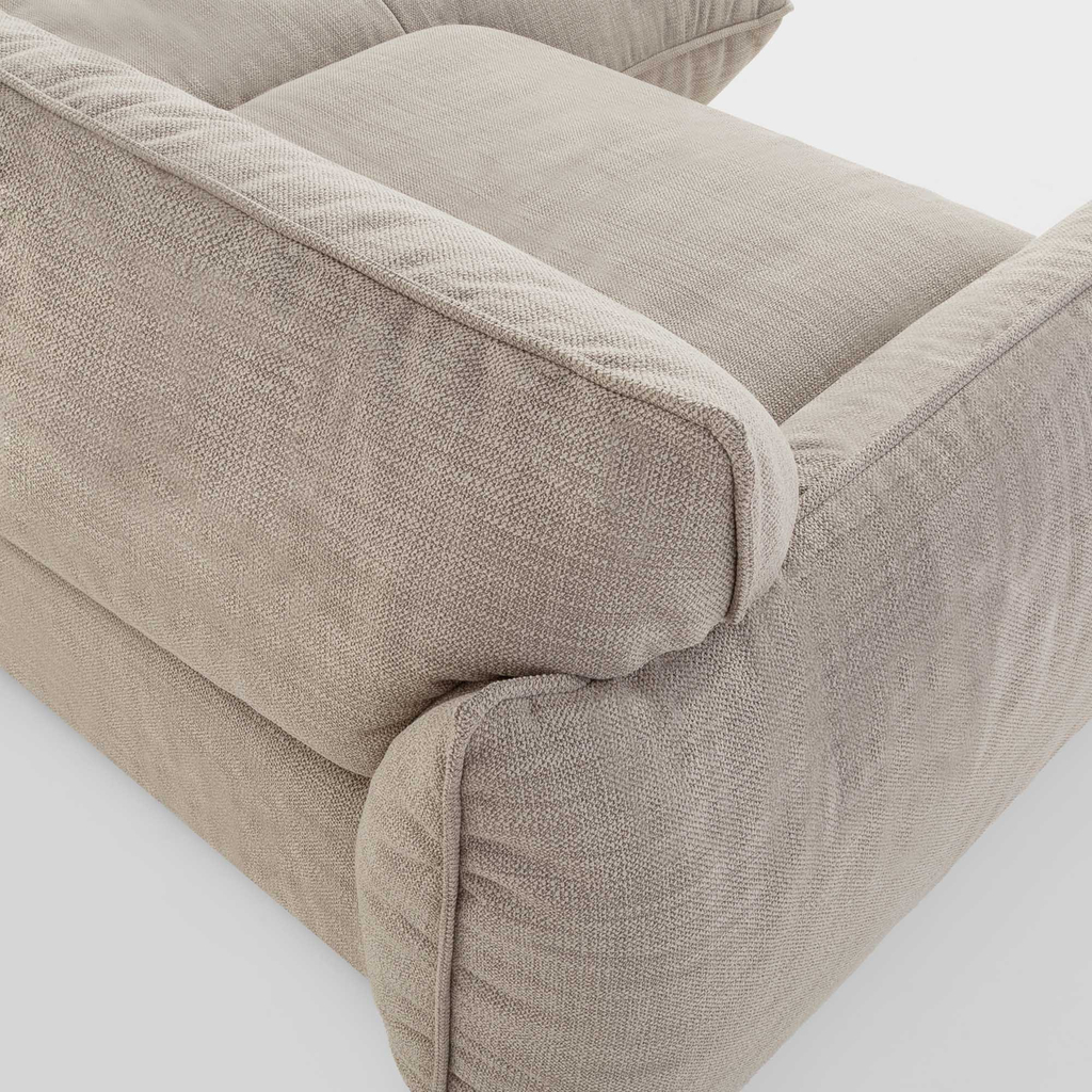 Narożnik taupe FLUFFY prawy