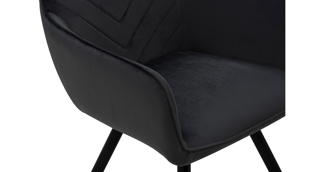 Otočná jídelní židle černá ATEMO