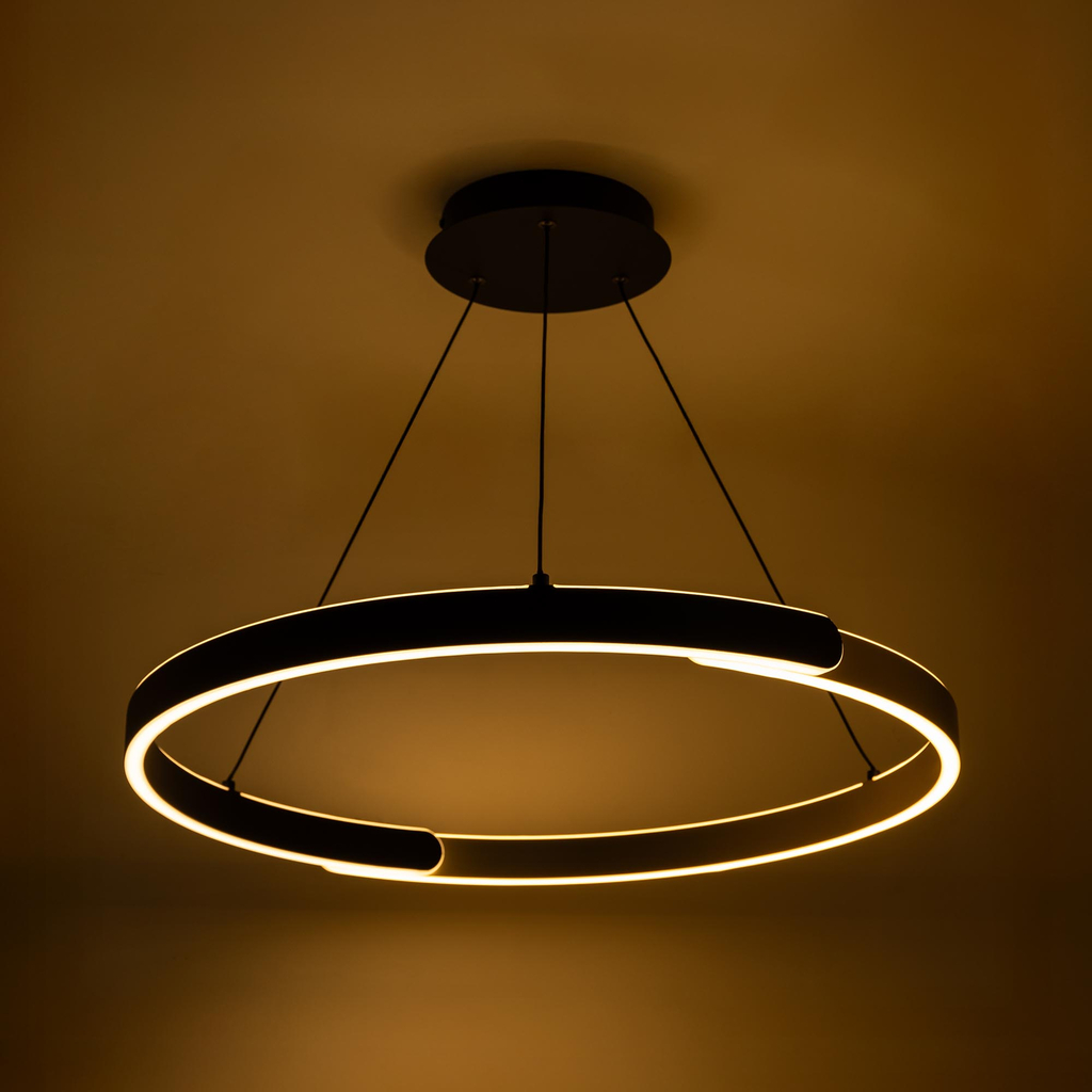 Černo-zlaté LED závěsné svítidlo LINOS