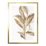 Obraz zlaté listy ve zlatém rámu GOLDEN LEAVES II 53 x 73 cm