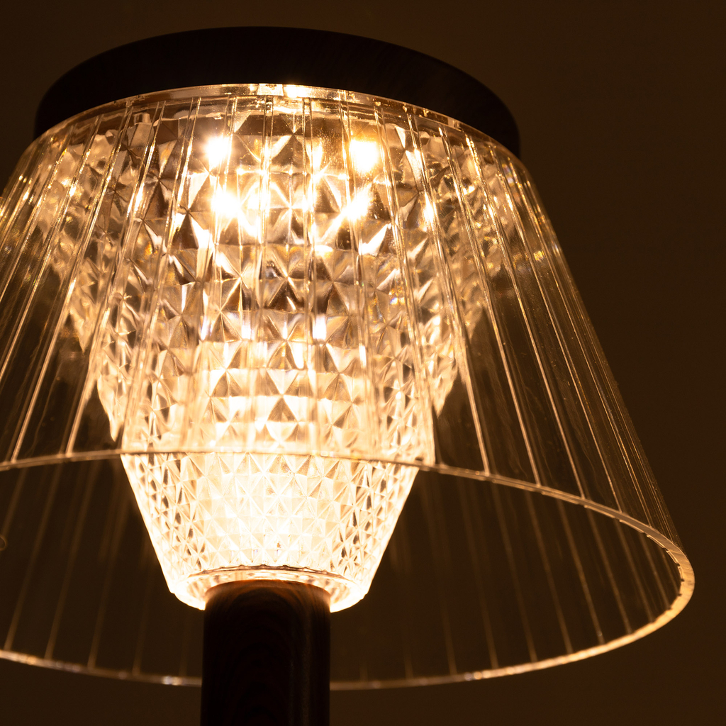 Lampa stołowa LED abażur USB 15x15x27,5 cm