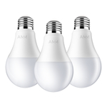 Sada 3 žárovek LED E27 8,5 W barva teplá AMM-E27-A60-8,5W-WW