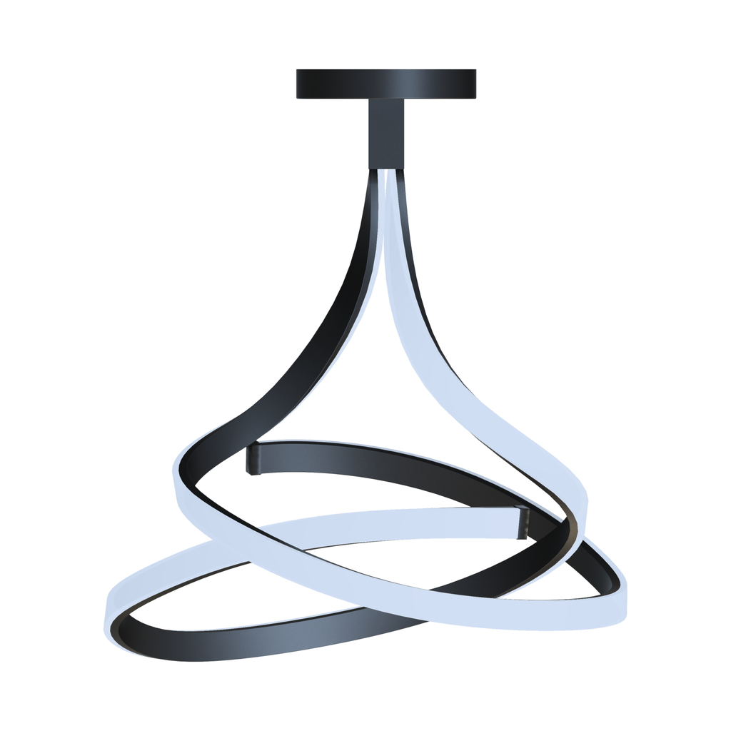 Černé LED stropní svítidlo VISO 60 cm