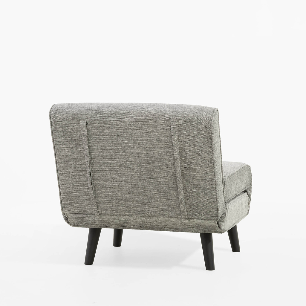 Rozkládací čalouněné křeslo šedé LAVILLA