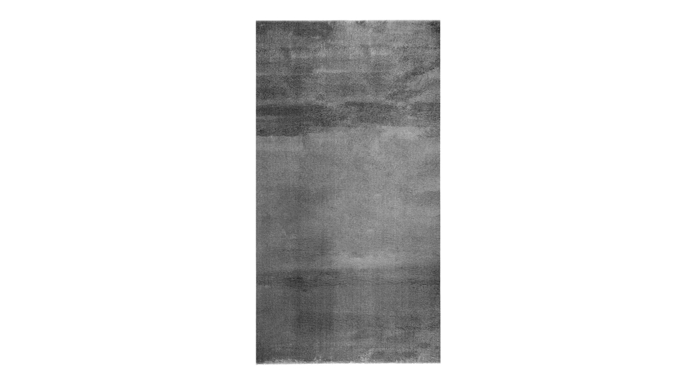 Antracitový huňatý koberec PULY 60x100 cm