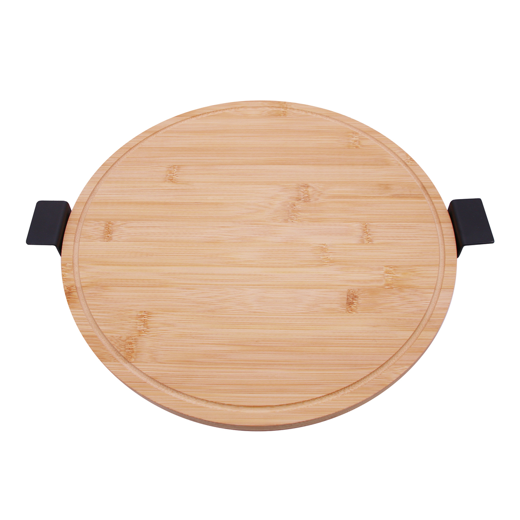 Otočné servírovací prkénko s kovovými držáky 35 cm