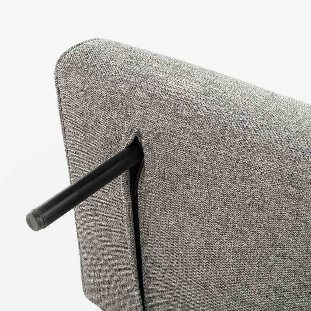 Rozkládací čalouněné křeslo šedé LAVILLA