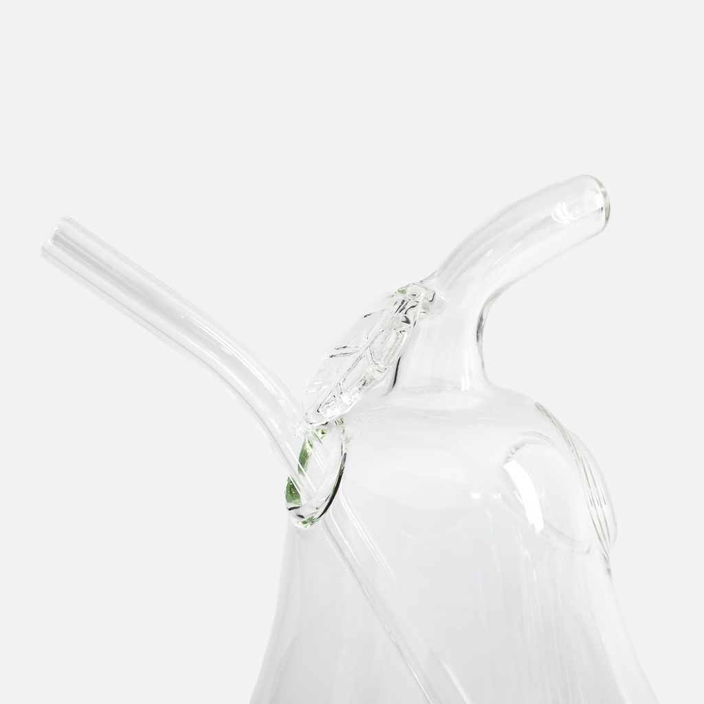 Sklenice ve tvaru hrušky se slámkou 400 ml