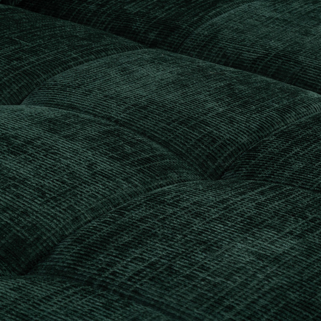 Rohová sedačka s elektrickým nastavením sedáku SAVINON S lahvově zelená pravá