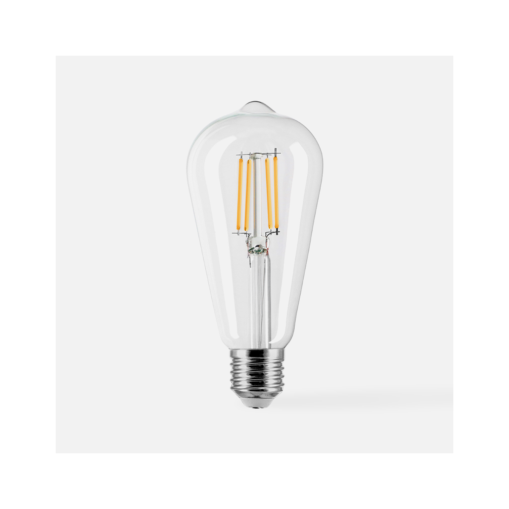 LED žárovka teplá barva ORO-CLARO-E27-ST64-7W-WW