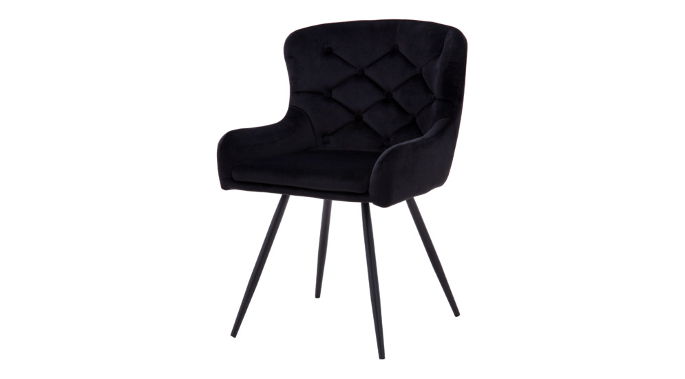 Černá čalouněná židle LAVEL
