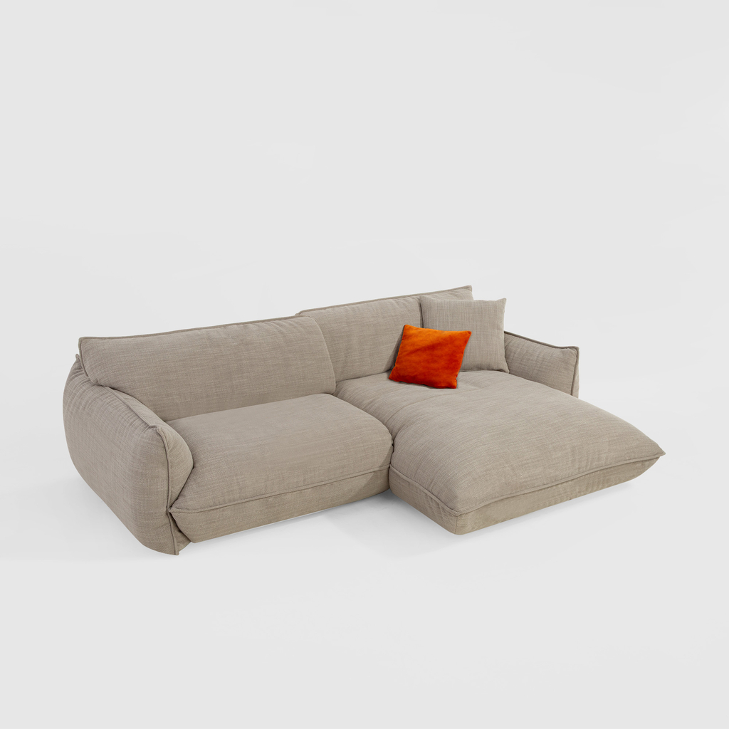 Narożnik taupe FLUFFY prawy