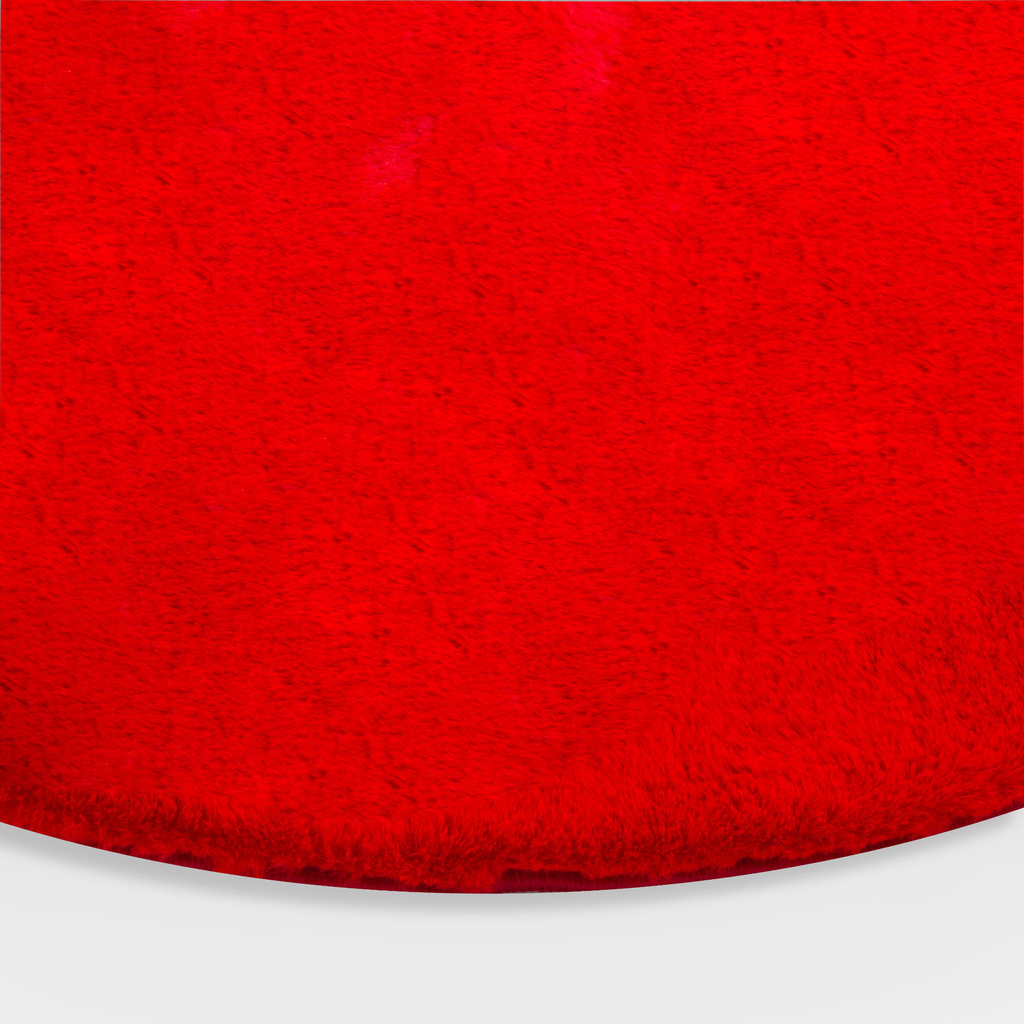 Kulatý červený koberec RABBII 100 cm