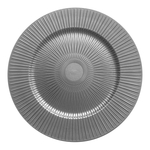 Dekorační talíř šedý metalický 33 cm