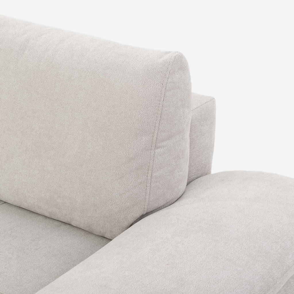 Světle šedo-béžová rozkládací rohová sedačka Vespa levá