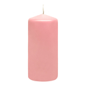 Růžová dekorativní svíčka 6x13 cm