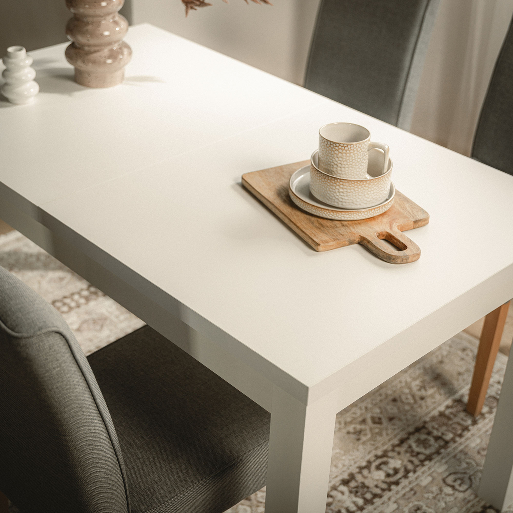 Rozkládací stůl bílý mat KELIN 138-178 cm