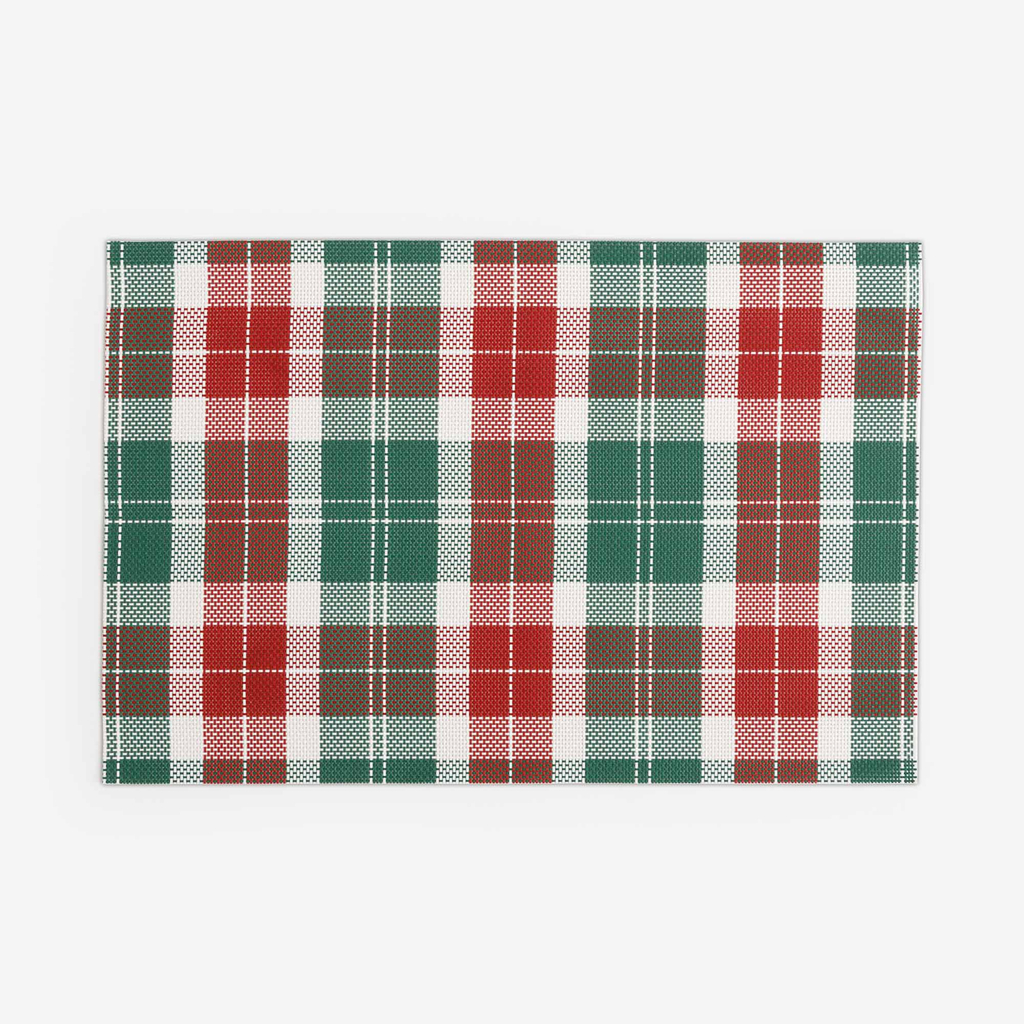 Vánoční prostírání s kostkovaným vzorem, 30x45 cm