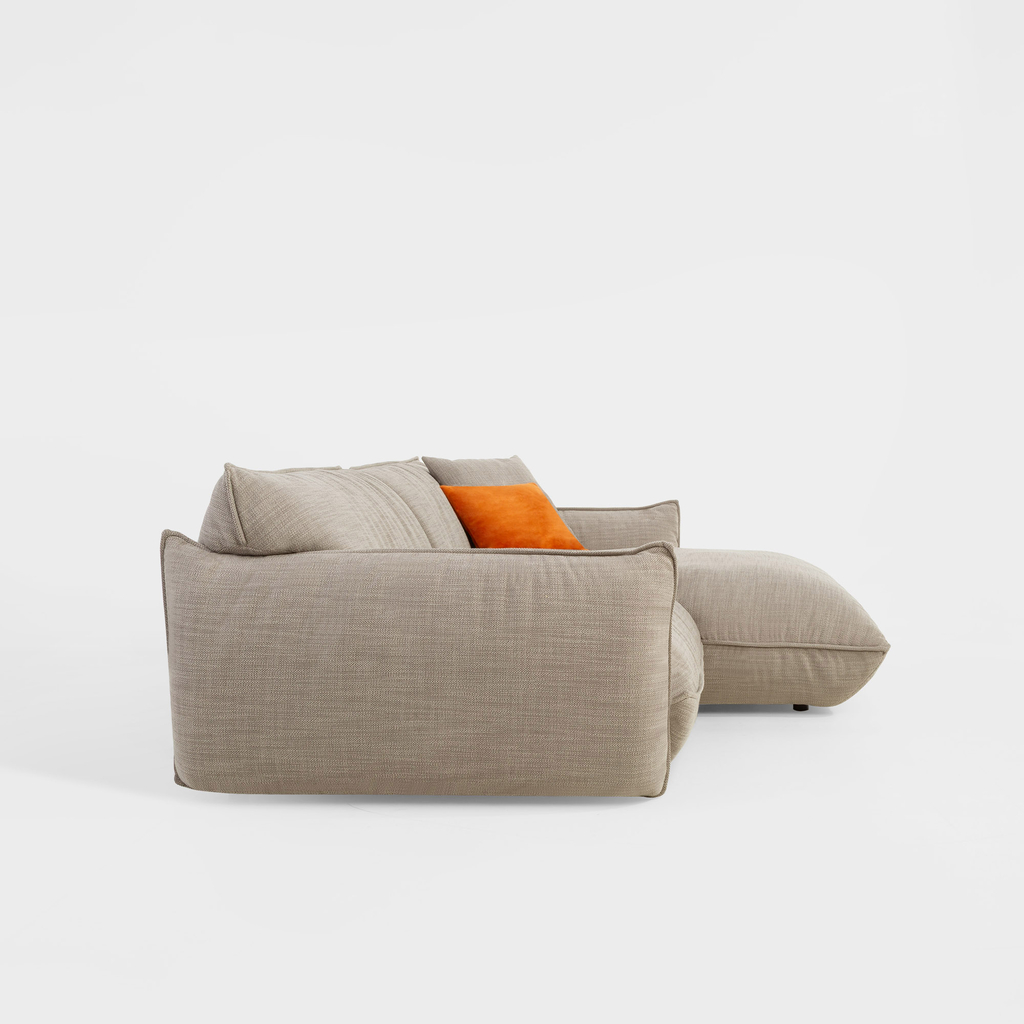 Narożnik taupe FLUFFY prawy