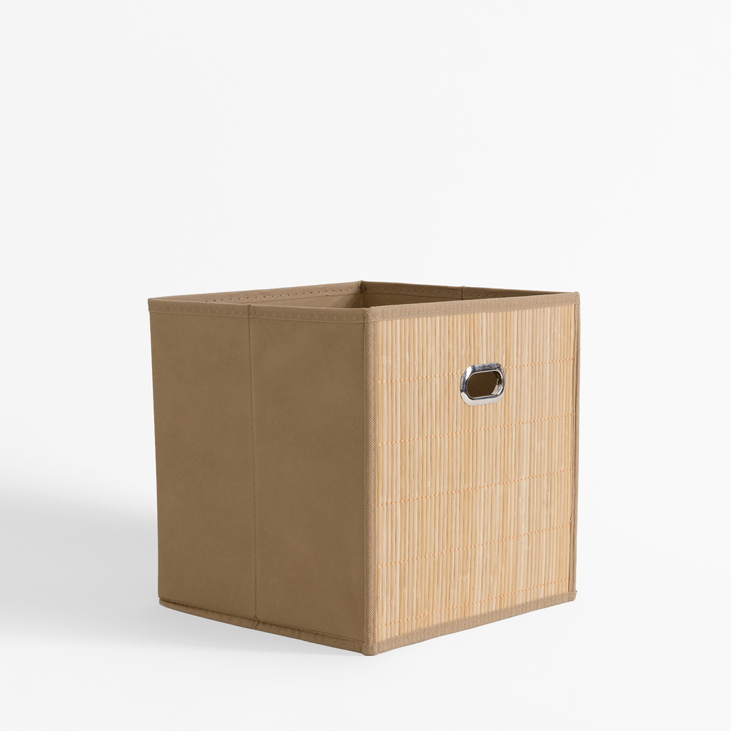 Hnědý skládací úložný box 28x28x28 cm