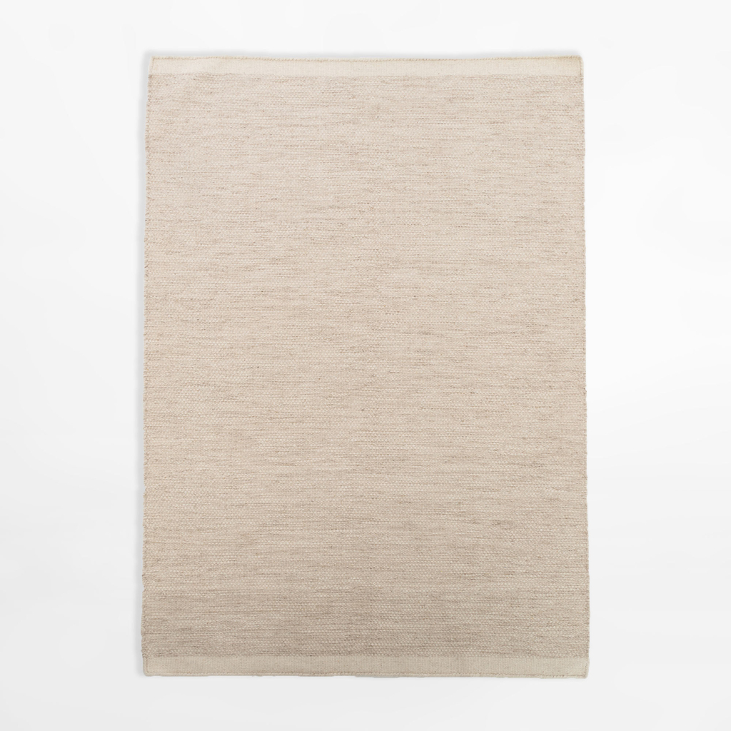 Vlněný koberec GOTTI, stříbrno-bežový, 120x170 cm