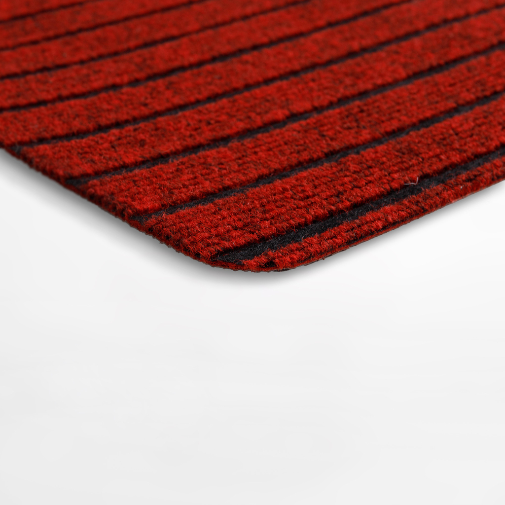 Rohožka na boty STRIPES, červená, 50x80 cm