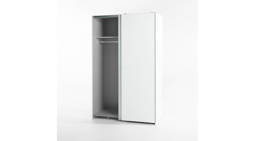 Bílá skříň s posuvnými dveřmi SCHACH MATT 120 cm