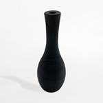 Černá dřevěná váza 38 cm