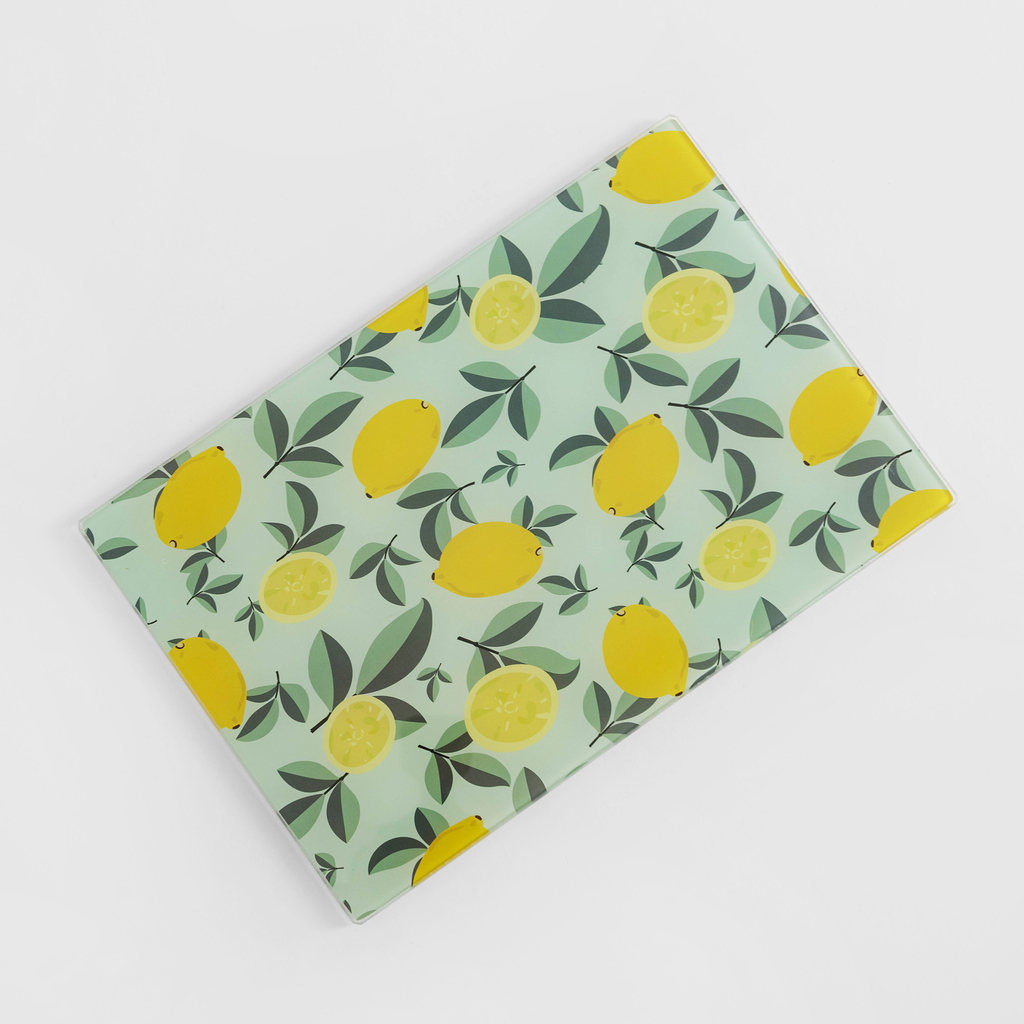 Skleněná krájecí deska, citrony, 20x30 cm