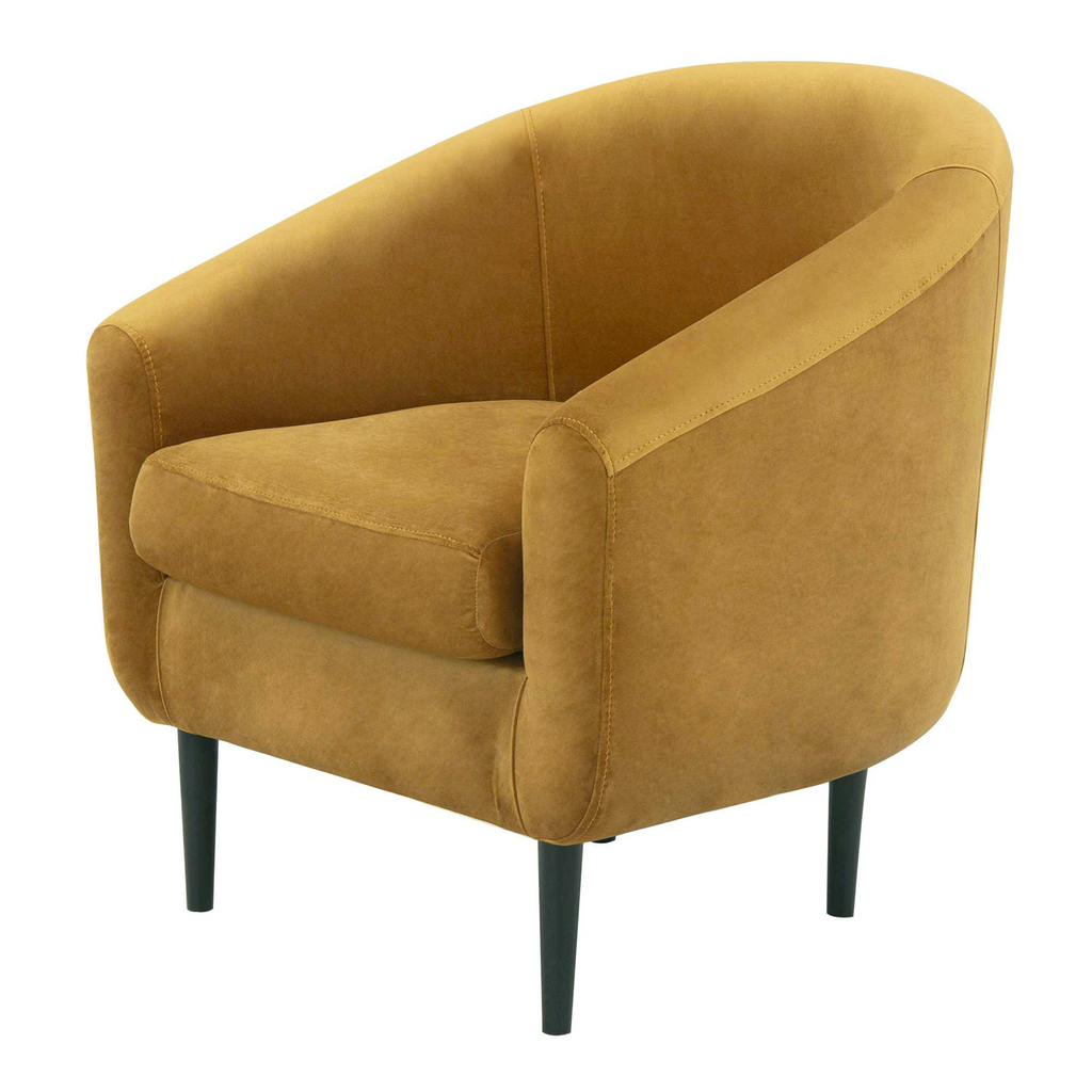 Hořčicové křeslo MILTON