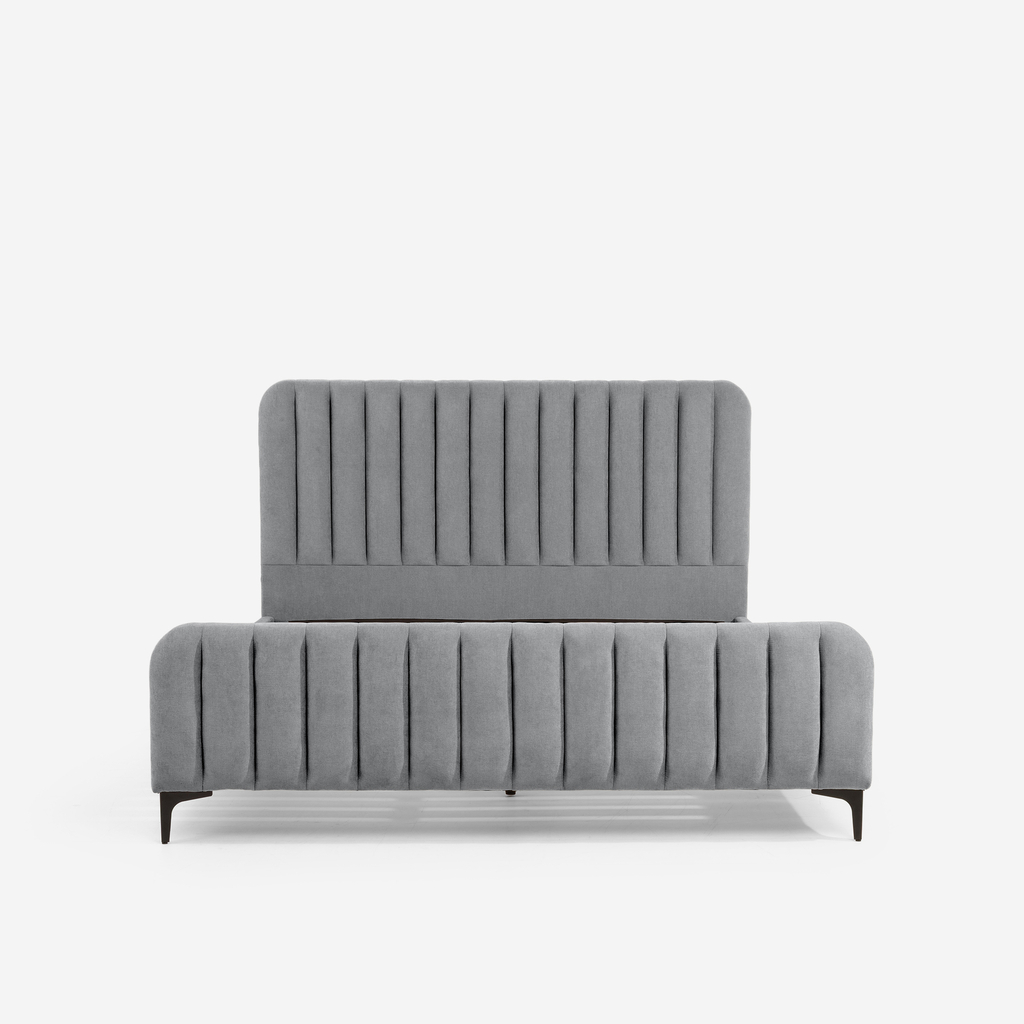 Šedá postel KELLY 160x200cm