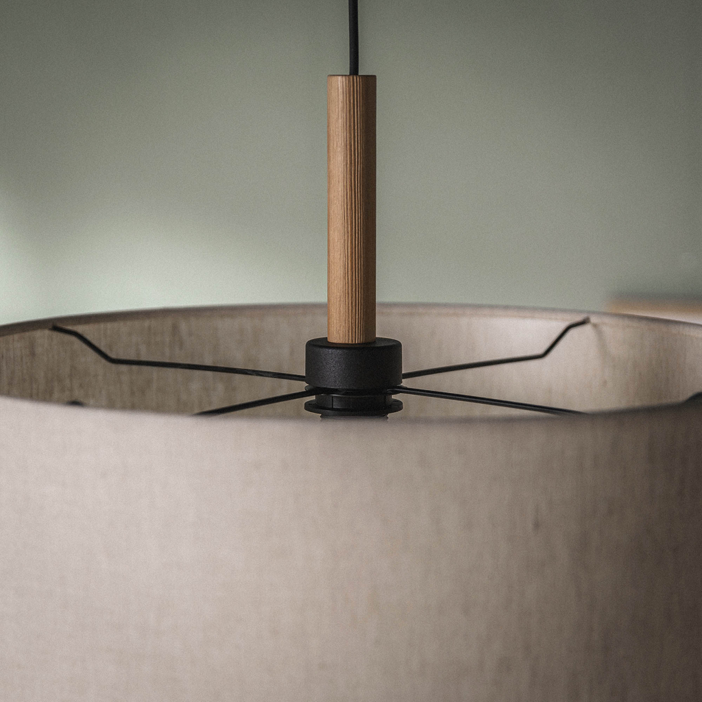 Šedé závěsné svítidlo DEVA NATURE I