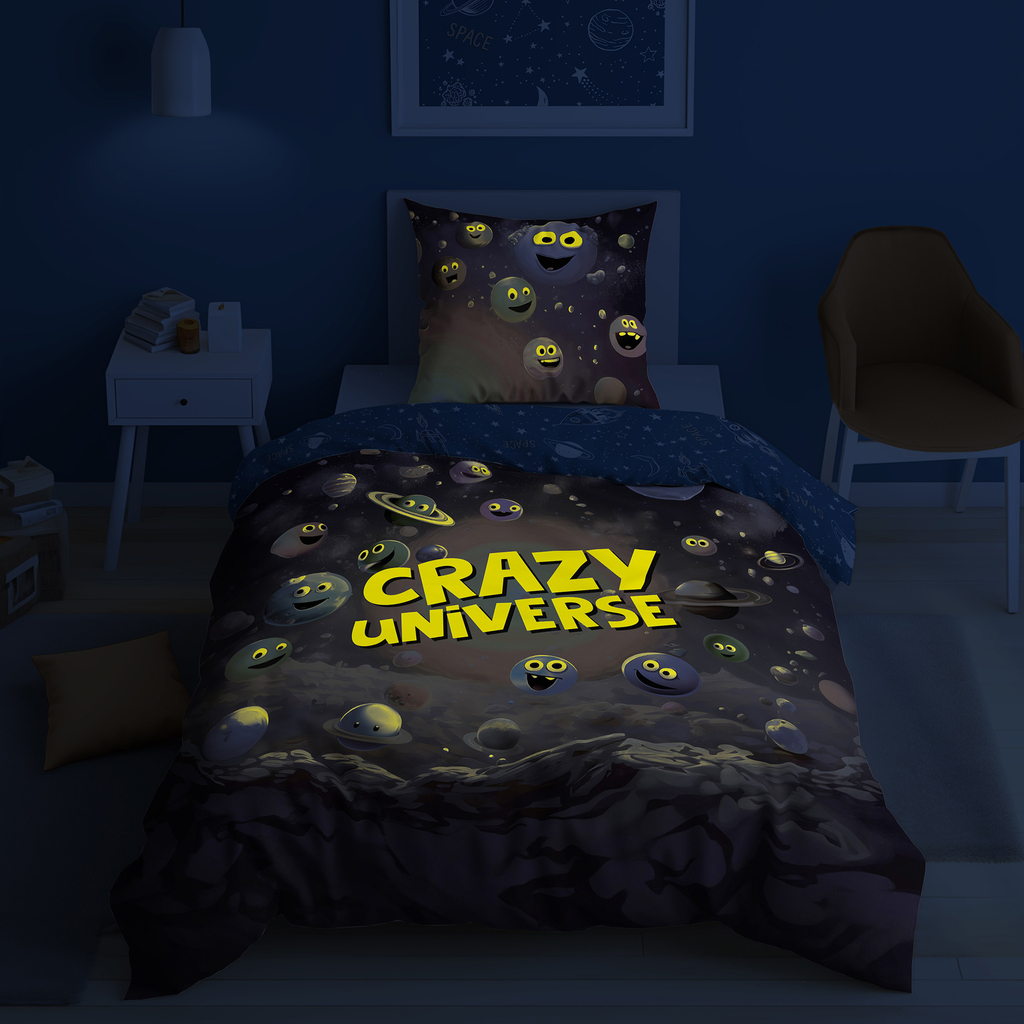 Ložní povlečení svítící ve tmě CRAZY FLUO 140x200 cm
