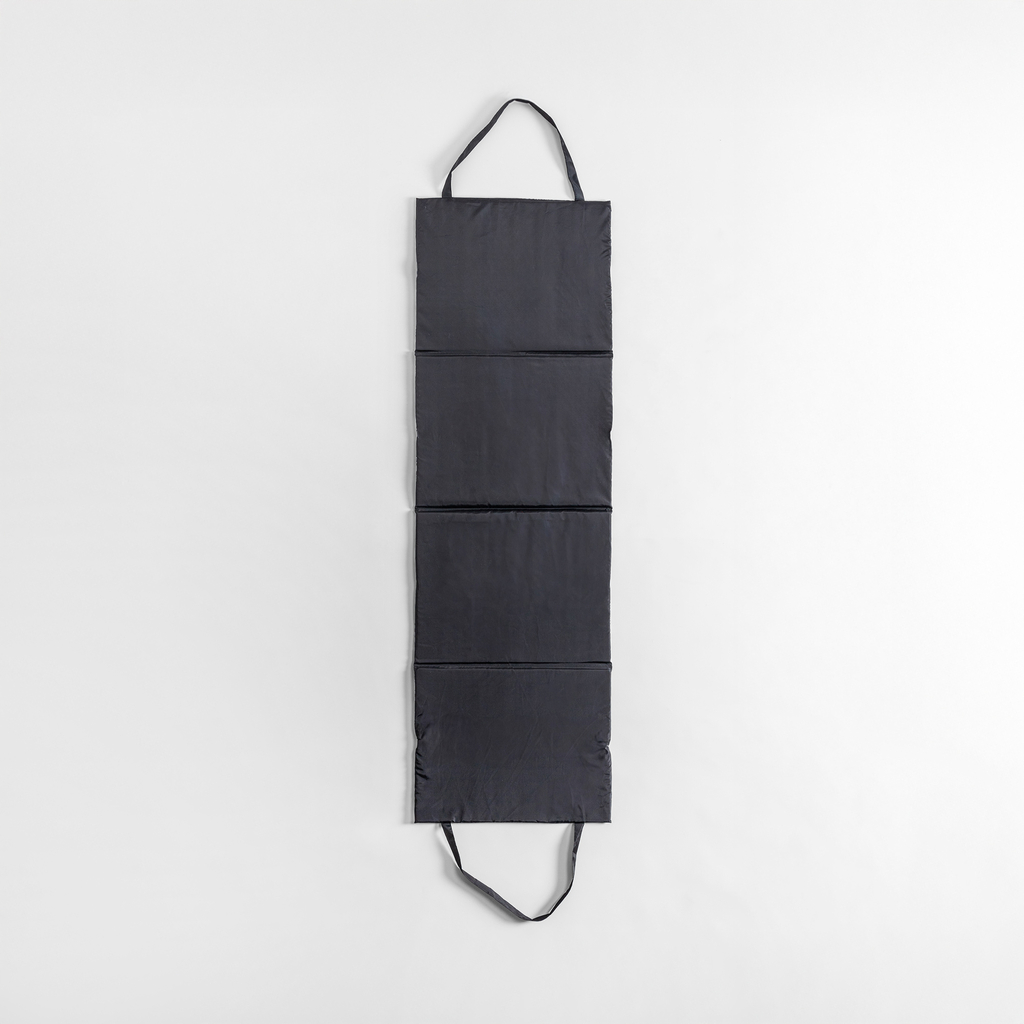 Plážová podložka s listy 50x160 cm, černá