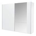 Bílá zrcadlová šatní skříň BASTIA 250 cm