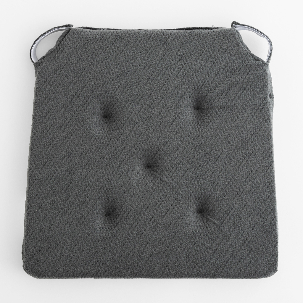 Tmavě šedý podsedák na židli LUPPA 40x40 cm