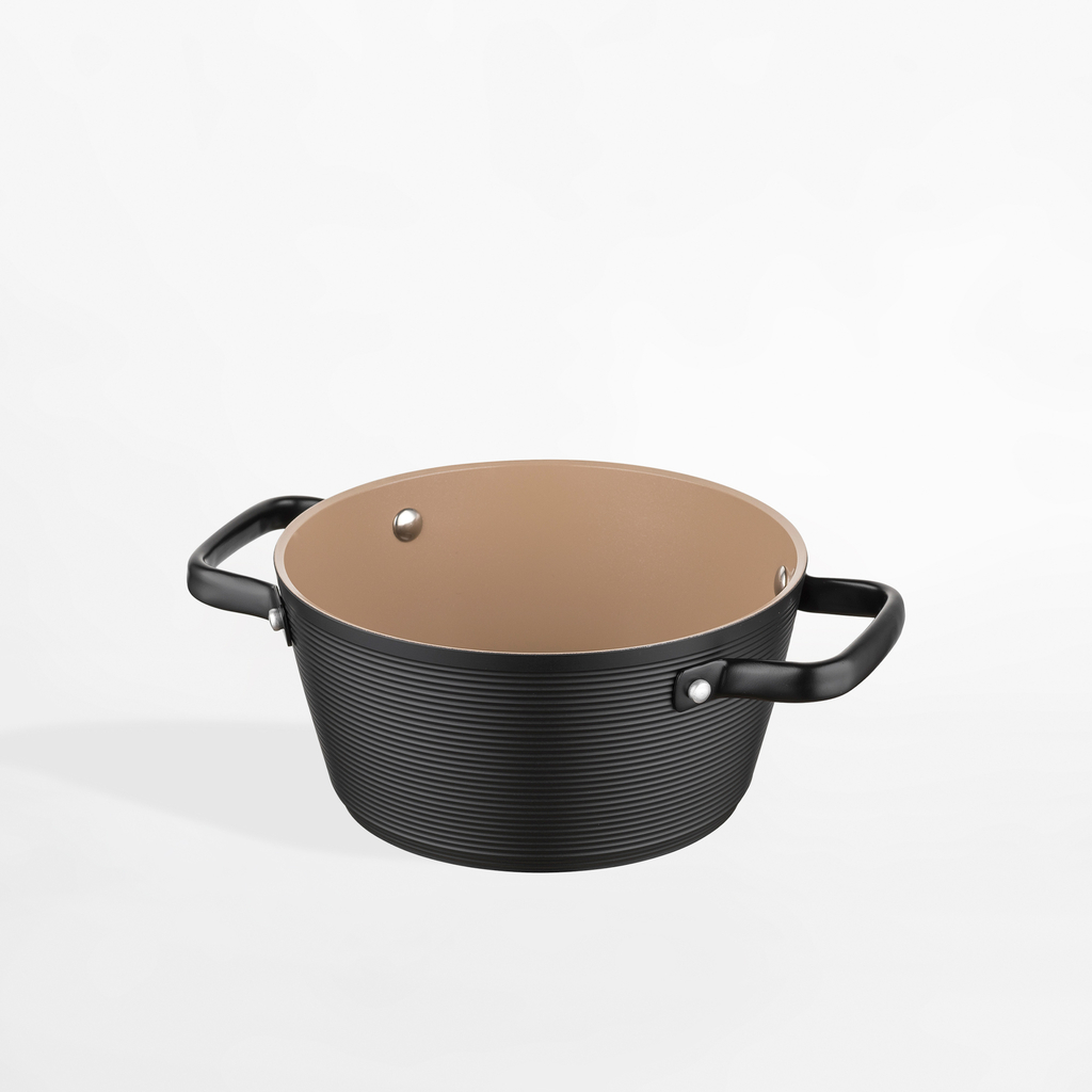 Hliníkový hrnec s poklicí CARINA BLACK 2,2 l