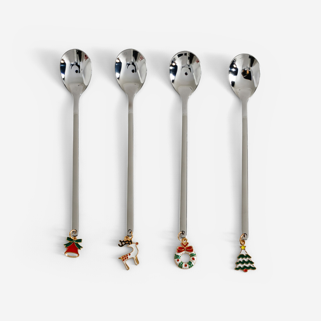 Sada lžiček s přívěsky CHRISTMANS 4 ks