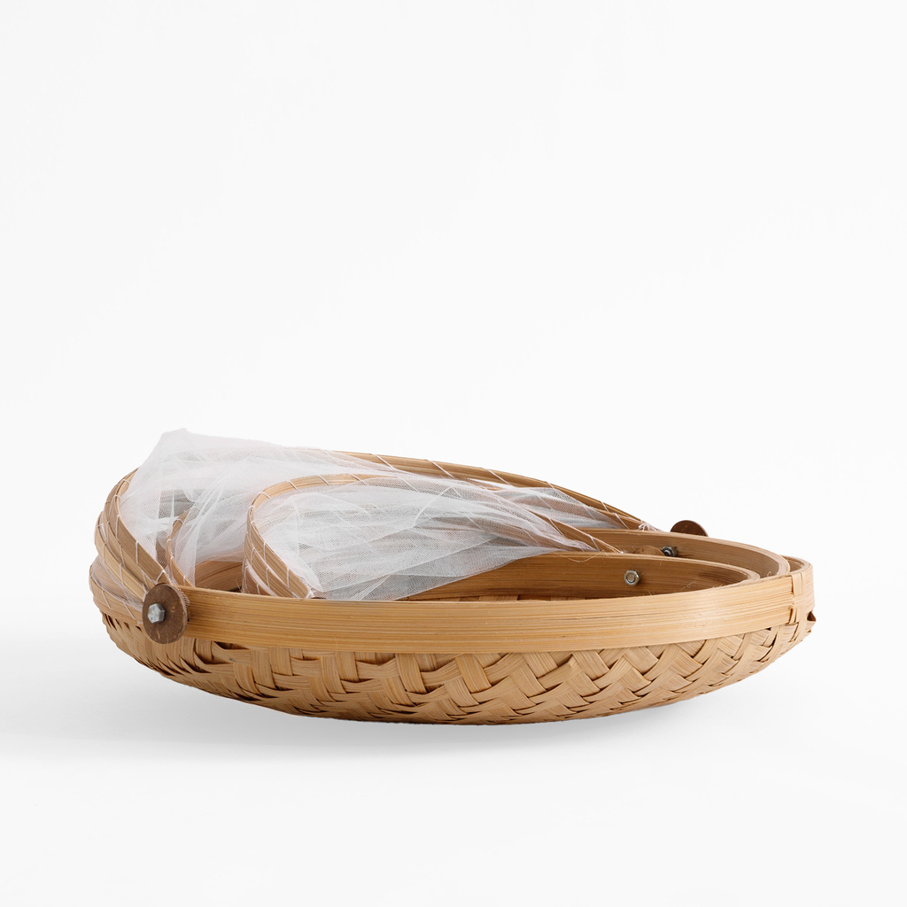 Bambusový košík s moskytiérou 35 cm