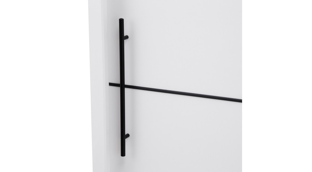 Skříň s posuvnými dveřmi se zrcadlem bílá INOVA 150 cm